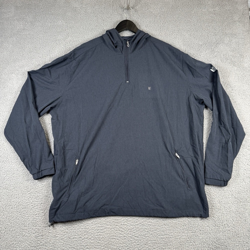 Linksoul Boardwalker AC Jacket Mens XXL Graphite Hooded 1/4 Zip Golf Breathable